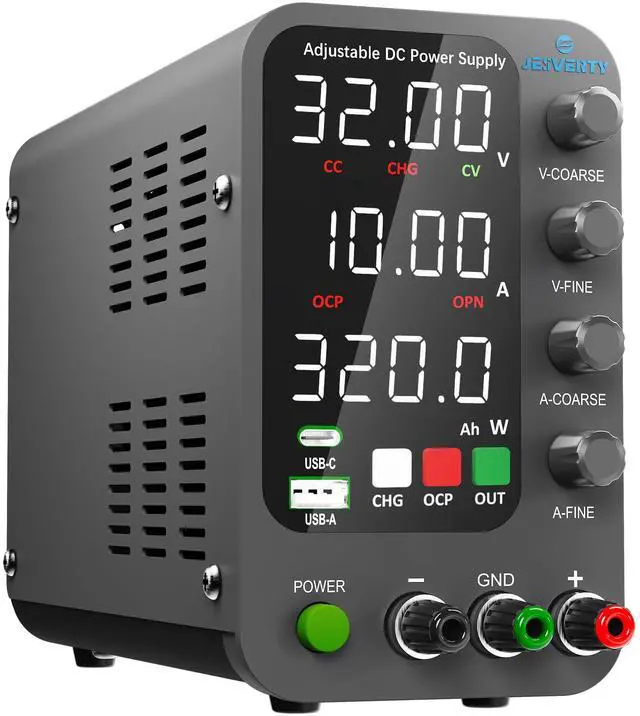 Main image of KEHIPI DC Power Supply Variable, 0-32V 0-10A Switching Bench Power Supply with Intelligent Charging Mode, 20W USB & Type-C Quick-Charge, Encoder Knob, Output Switch, 4-Digit LED Display - SPS-3010C