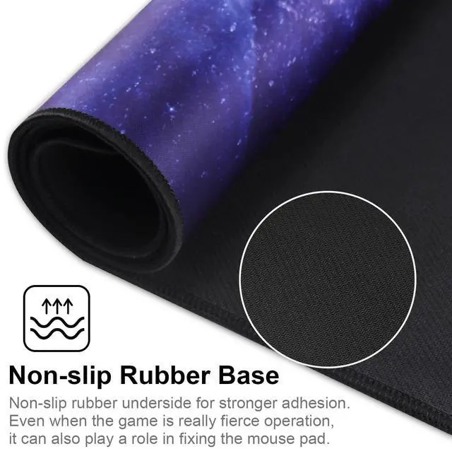 Alt view image 3 of 7 - KEHIPI XXL Professional Large Mouse Pad & Computer Game Mouse Mat (35.4x15.7x0.1IN, Sky Planet)