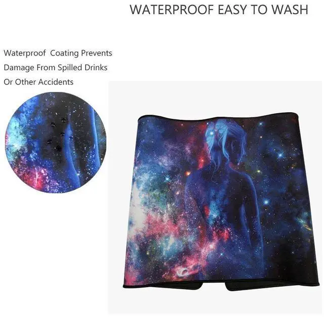 Alt view image 4 of 7 - KEHIPI XXL Professional Large Mouse Pad & Computer Game Mouse Mat (35.4x15.7x0.1IN, Sky Girl)