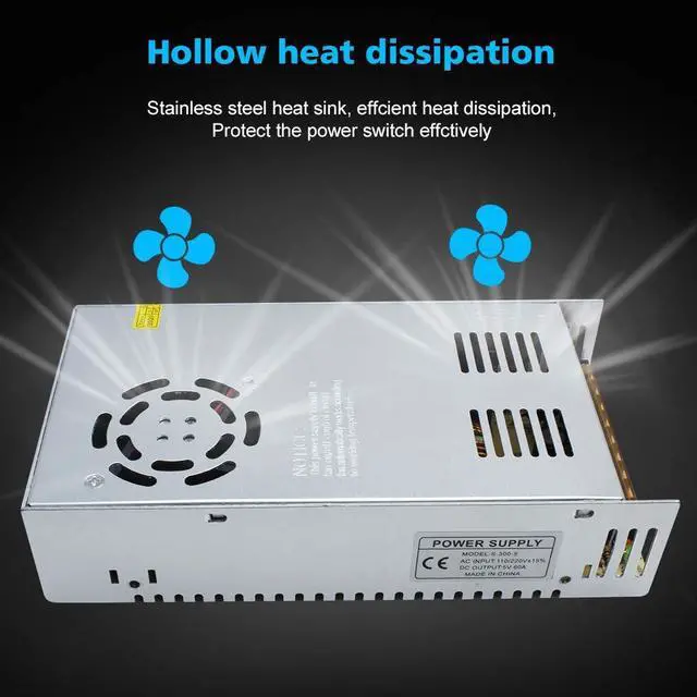 Alt view image 4 of 7 - KEHIPI 24V Power Supply, AC 110~250V to 24 Volt 5A 120W LED Transformer Driver, Upgraded DC Switching Power Supply, Adaptor for LED Strip Light,Camera