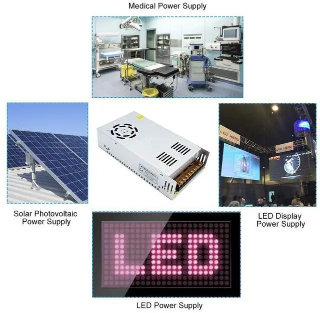 Alt view image 5 of 7 - KEHIPI 24V Power Supply, AC 110~250V to 24 Volt 5A 120W LED Transformer Driver, Upgraded DC Switching Power Supply, Adaptor for LED Strip Light,Camera