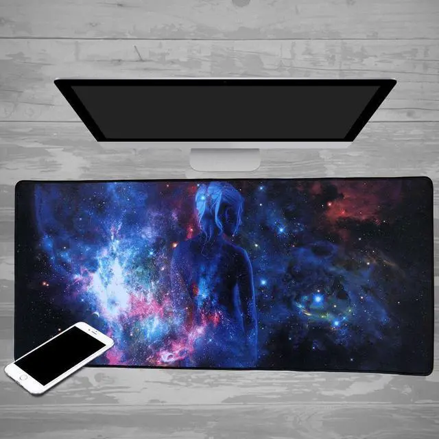 Alt view image 7 of 7 - KEHIPI XXL Professional Large Mouse Pad & Computer Game Mouse Mat (35.4x15.7x0.1IN, Sky Girl)