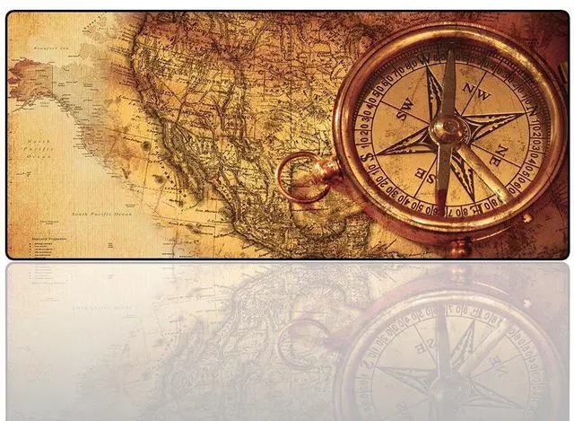 Main image of KEHIPI XXL Professional Large Mouse Pad& Computer Game Mouse Mat (35.4x15.7x0.1IN, Compass)