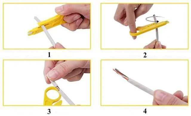 Alt view image 4 of 6 - KEHIPI rj45 Crimp Tool Kit, Cat5 Cat5e Crimping Tool with 100pcs rj45 Cat5 Connectors, 20pcs rj45 Cat5e Connector Covers, Cable Tester, Network Wire Stripper