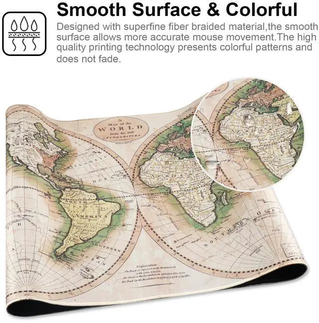 Alt view image 4 of 6 - KEHIPI Professional Gaming Mouse Pad XXL & Computer Large Mouse Pad Table Mat(35.4x15.7x0.1IN, Ball)