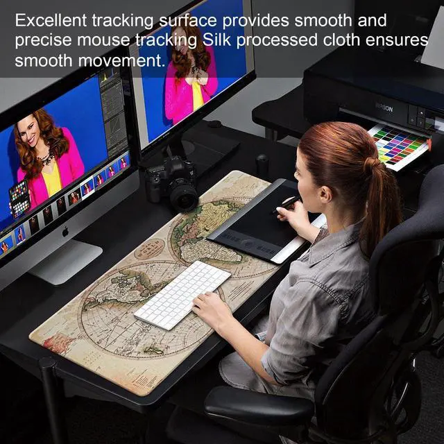 Alt view image 6 of 6 - KEHIPI Professional Gaming Mouse Pad XXL & Computer Large Mouse Pad Table Mat(35.4x15.7x0.1IN, Ball)