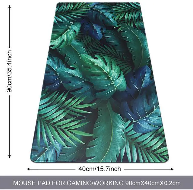 Alt view image 2 of 7 - KEHIPI XXL Gaming Mouse Pad 35.4x15.7 Professional Large Mouse Pad & Computer Game Mouse Mat-90x40 Greenleaf