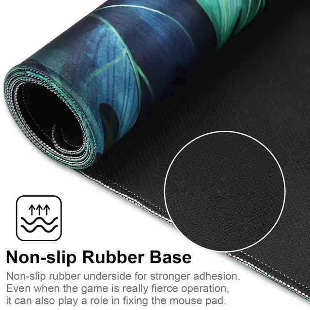 Alt view image 3 of 7 - KEHIPI XXL Gaming Mouse Pad 35.4x15.7 Professional Large Mouse Pad & Computer Game Mouse Mat-90x40 Greenleaf