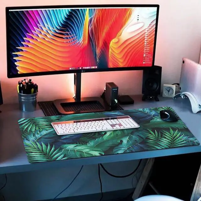 Alt view image 6 of 7 - KEHIPI XXL Gaming Mouse Pad 35.4x15.7 Professional Large Mouse Pad & Computer Game Mouse Mat-90x40 Greenleaf