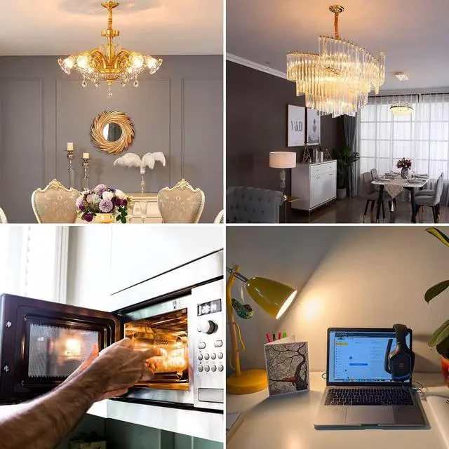 Alt view image 7 of 7 - KEHIPI G9 Bulb, 12 Pack G9 Halogen Light Bulbs 2 Pin Base JC Type, 120V T4 Bi-Pin 60W Xenon Small Light Bulb for Chandeliers, Pendants, Cabinet Lights, Bathroom Light Bulbs, Warm White 2700K, Dimmable