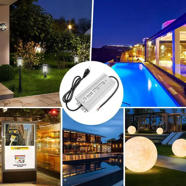Alt view image 7 of 7 - KEHIPI 12V Power Supply, LED Driver IP67 Waterproof 110W, AC 90-265V to DC 12 Volt 9.16A LED Power Supply, Low Voltage Transformer with 3-Prong Plug for LED Light, Computer Project, Outdoor Use