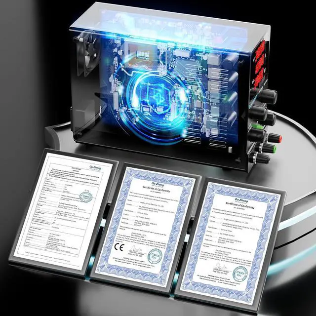 Alt view image 7 of 7 - DC Power Supply Variable, 0-30V 0-10A Adjustable Switching DC Regulated Bench Power Supply with High Precision 4-Digit LED Display, 5V/2A USB Port, Coarse and Fine Adjustment SPS-3010