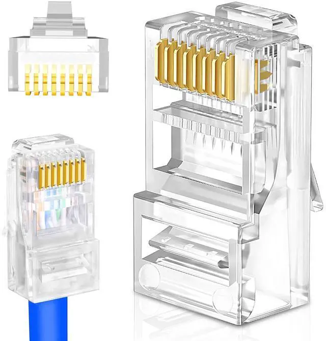 Alt view image 5 of 7 - KEHIPI RJ45 Crimping Tool Kit Ethernet Crimp Set, RJ-11, 6P/RJ-12, 8P/RJ-45 Crimp, Cut and Strip with 20PCS CAT5 CAT5e Connectors, Covers,1 Network Cable Tester 1 Wire Stripper