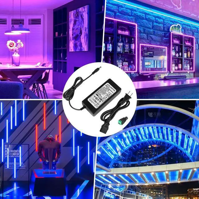 Alt view image 7 of 7 - KEHIPI 24V DC LED Power Supply, 100-240V AC to DC 96W LED Driver, 24 Volt 4Amp Low Transformer, with 5.5mm x 2.1mm DC Plug, Adapter for 24V LED Strip Light,LED Display,CCTV Camera