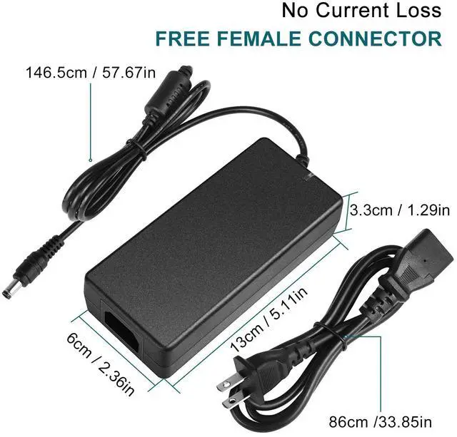 Alt view image 3 of 7 - KEHIPI 24V DC LED Power Supply, 100-240V AC to DC 96W LED Driver, 24 Volt 4Amp Low Transformer, with 5.5mm x 2.1mm DC Plug, Adapter for 24V LED Strip Light,LED Display,CCTV Camera