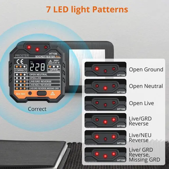 Alt view image 2 of 7 - KEHIPI Non Contact Voltage Tester Pen - with Electric Outlet Tester Socket Tester Kit with LED Flashlight