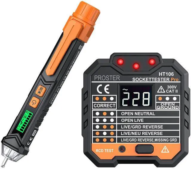 Main image of KEHIPI Non Contact Voltage Tester Pen - with Electric Outlet Tester Socket Tester Kit with LED Flashlight