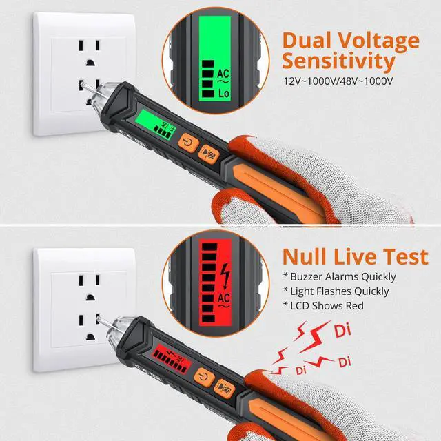 Alt view image 4 of 7 - KEHIPI Non Contact Voltage Tester Pen - with Electric Outlet Tester Socket Tester Kit with LED Flashlight