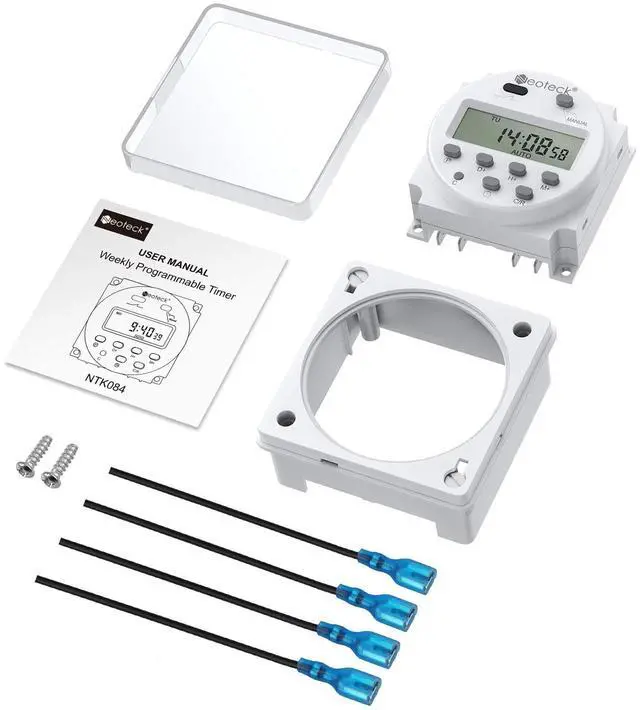 Alt view image 6 of 6 - KEHIPI DC 12V/16A Digital Timer Switch 7 Day Time Relay Programmable Timer Switch with Wire Connectors and Waterproof Cover for Lights, Fans, Motors (1)