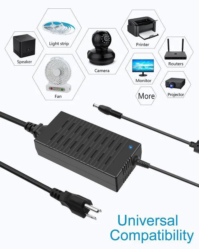 Alt view image 6 of 7 - KEHIPI 12V 15A Power Supply DC 12 Volt 15amp 180W LED Driver Power Adapter AC to DC Converter 10A 5A Low Voltage Transformer 5.5x2.5 2.1mm Barrel for DC12V Device LED Light Printer Fan Pump Camera