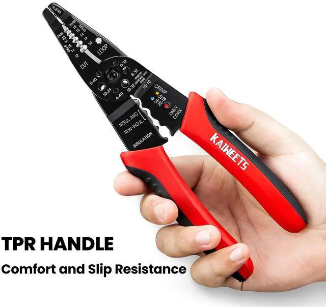 Alt view image 4 of 7 - KEHIPI Wire Stripper 10-22 AWG Wire Splicer Cable Stripper Multipurpose Wire Stripping Tool Electrical Wire Pliers with Screw Cutter