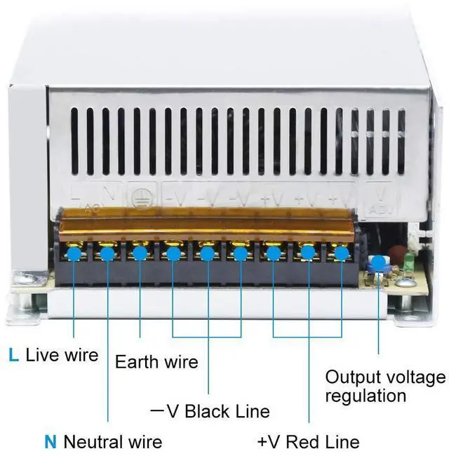 Alt view image 5 of 7 - KEHIPI 12V 500W DC Switching Power Supply, 41.6A Universal Regulated Power Supplies, 100-240V AC to DC 12 Volt LED Driver, Converter, Transformer for LED Strip Light, Computer Project