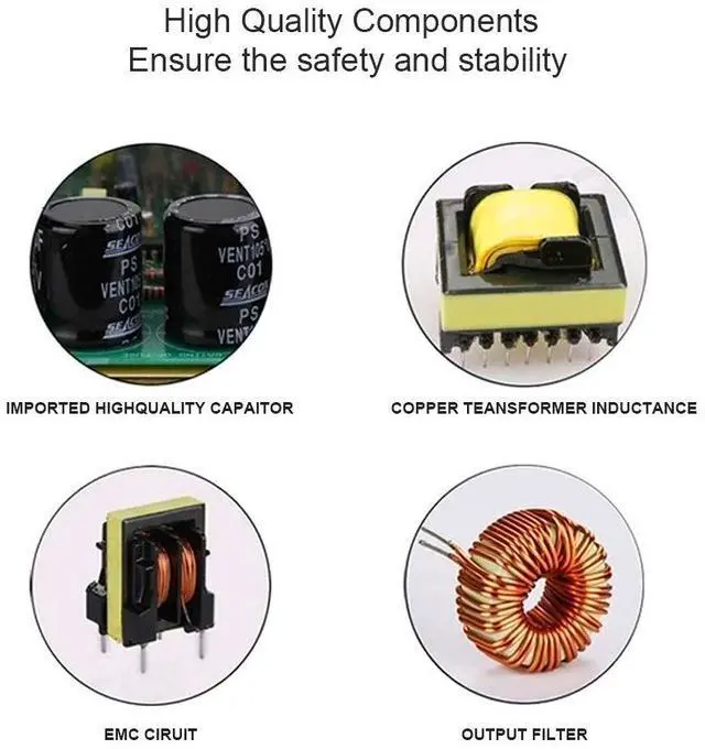 Alt view image 4 of 7 - KEHIPI 12V 60W LED Power Supply, DC Switching Power Supply, 100-240V AC to DC 12 Volt LED Driver, Converter, 5A 60W Transformer for LED Strip Light, Computer Project,