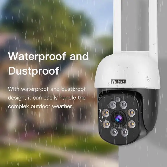 Alt view image 5 of 7 - KEHIPI 2K 3.0MP Outdoor WiFi PTZ Security Camera, 2.4G WiFi, Auto Tracking, 2 Way Audio, Spot Night Vision, Compatible with Alexa, SD Card & Cloud Storage, ONVlF Compliant RTSP IP CCTV Camera(4pcs)