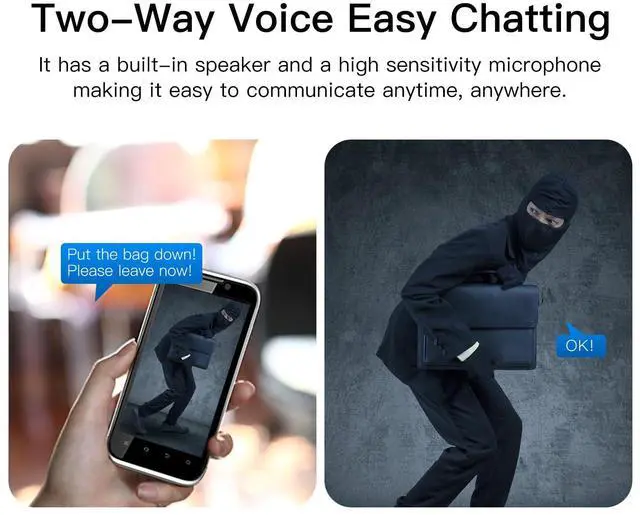 Alt view image 7 of 7 - KEHIPI 2K 3.0MP Outdoor WiFi PTZ Security Camera, 2.4G WiFi, Auto Tracking, 2 Way Audio, Spot Night Vision, Compatible with Alexa, SD Card & Cloud Storage, ONVlF Compliant RTSP IP CCTV Camera(4pcs)