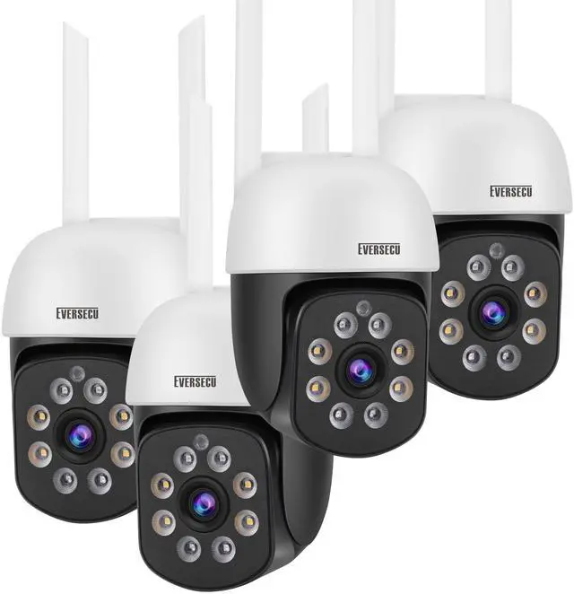 Main image of KEHIPI 2K 3.0MP Outdoor WiFi PTZ Security Camera, 2.4G WiFi, Auto Tracking, 2 Way Audio, Spot Night Vision, Compatible with Alexa, SD Card & Cloud Storage, ONVlF Compliant RTSP IP CCTV Camera(4pcs)