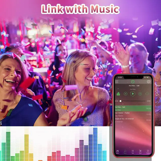 Alt view image 7 of 7 - KEHIPI RGB/RGBW LED Bluetooth Controller RGB LED Strip Light Controller Phone APP Control for 5050 3528 RGB LED Strip Lights (Suitable for iOS & Android System)