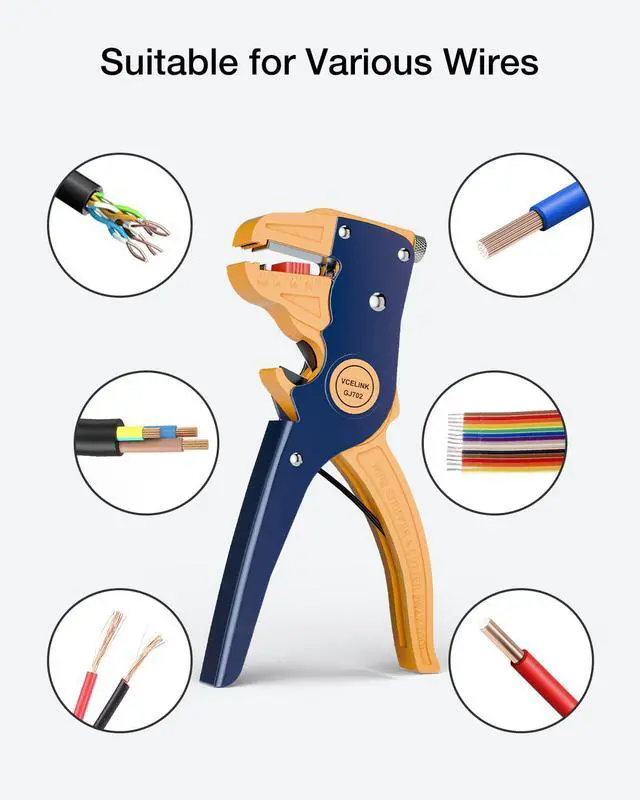 Alt view image 4 of 7 - KEHIPI Wire Stripper and Cutter, Professional Quick Strip Automatic Wire Stripper, 2 in 1 Adjustable Electrical Cable Wire Stripping Tool&Eagle Nose Self-Adjusting Wire Pliers (7-Inch)