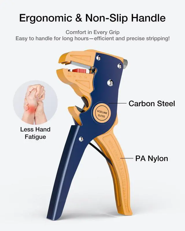 Alt view image 6 of 7 - KEHIPI Wire Stripper and Cutter, Professional Quick Strip Automatic Wire Stripper, 2 in 1 Adjustable Electrical Cable Wire Stripping Tool&Eagle Nose Self-Adjusting Wire Pliers (7-Inch)