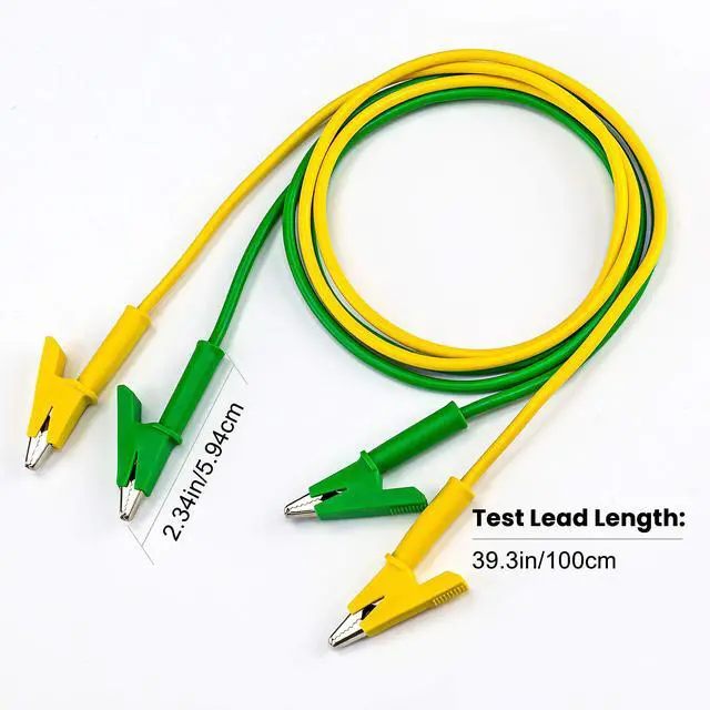 Alt view image 5 of 7 - KEHIPI 5PCS Alligator Clips Electrical Test Leads Set, 15A Jumper Wires Heavy Duty with Protective Copper Clips, Premium Cables for Electrical Testing, Experiment, 5 Colors 39.6 inches