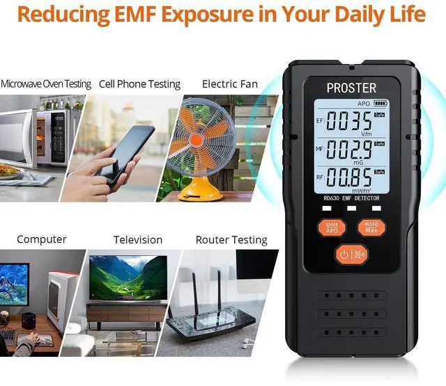 Alt view image 7 of 7 - KEHIPI 3in1 EMF Meter - Digital Electromagnetic Field Radiation Detector for 5G Cell Tower WiFi Signal Detector Home Office EMF Inspections or Ghost Hunting