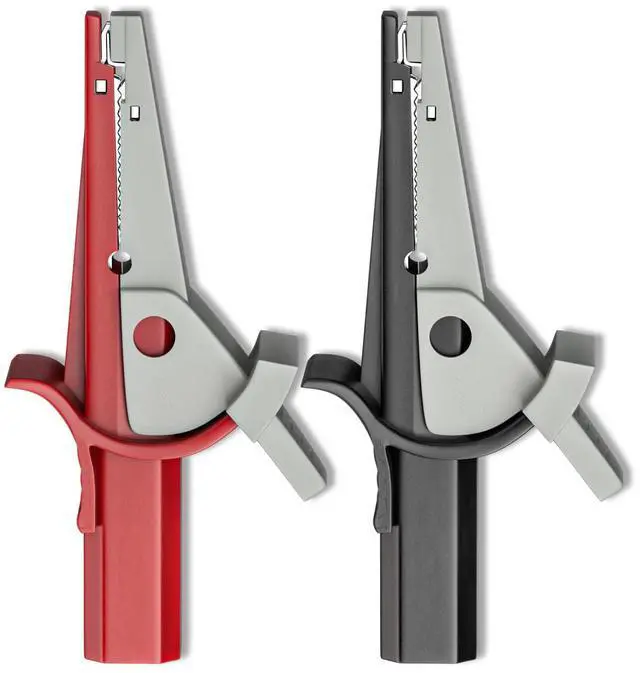 Main image of KEHIPI Heavy Duty Alligator Clips Full Insulated Safe Crocodile Clips with 4mm Banana Female Socket 2PCS 1000V 10A for Electrical Testing