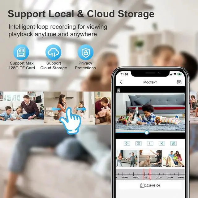 Alt view image 3 of 7 - KEHIPI 4pack 1080P Wireless Light Bulb Security Camera, 2.4g & 5g WiFi, Auto Tracking, 2 Way Audio, Smart Night Vision, Support ONVIF & RTSP, Work with Alexa, SD Card & Cloud Storage, Free App