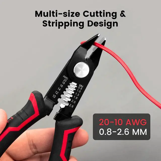Alt view image 4 of 7 - KEHIPI Wire Cutters 6-Inch Flush cutter with Supplementary Stripping, Cutting Pliers, Handy and Slim Diagonal Cutters, Side Cutting Pliers, Sharp Snip, Safety Lock