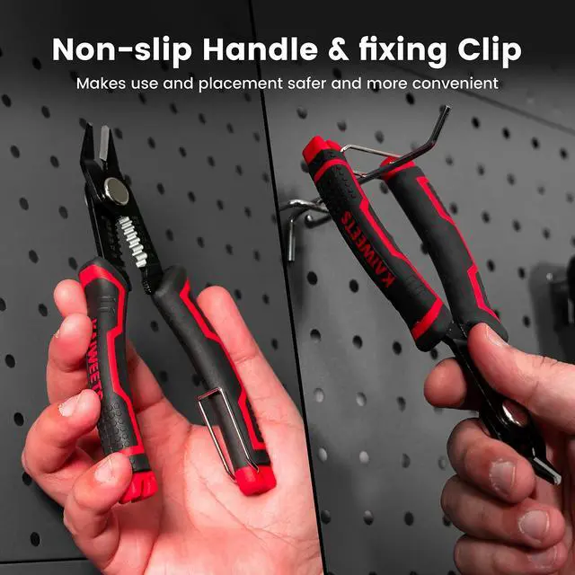 Alt view image 6 of 7 - KEHIPI Wire Cutters 6-Inch Flush cutter with Supplementary Stripping, Cutting Pliers, Handy and Slim Diagonal Cutters, Side Cutting Pliers, Sharp Snip, Safety Lock