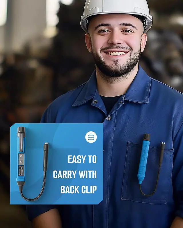 Alt view image 2 of 7 - KEHIPI TBF-200 Brake Fluid Tester with 8.5-Inch Corrosion Resistance Gooseneck Probe, High-Precision Brake Fluid Tester Pen with Data Hold, 3 Colors Backlight Alarm for DOT3, DOT4, DOT5.1-Green