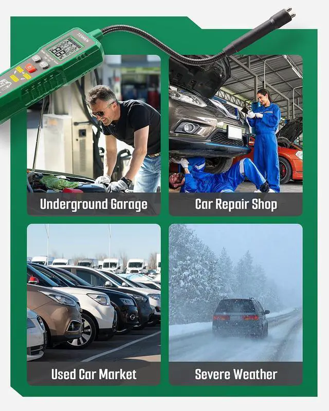 Alt view image 6 of 7 - KEHIPI TBF-300 Brake Fluid Tester with 8.5-Inch Corrosion Resistance Gooseneck Probe, Testing for DOT3, DOT4, DOT5.1, Brake Fluid Tester Pen with Light, Data Hold, Backlight Alarm for Auto Care-Green