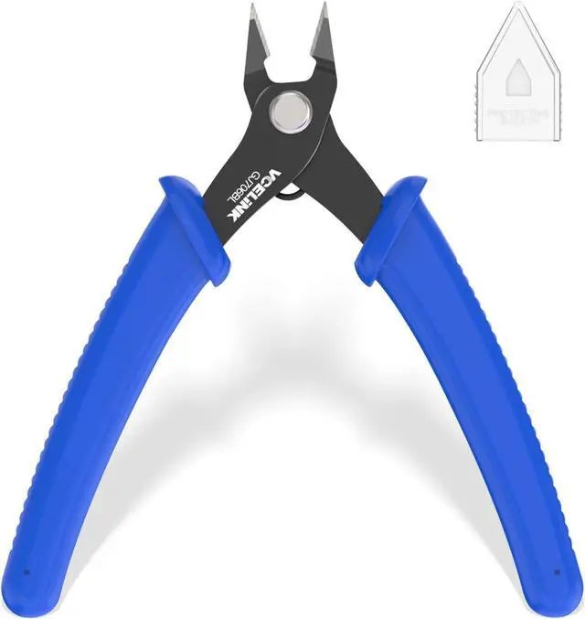 Main image of KEHIPI Small Wire Cutter Spring-loaded GJ706BL, Precision Flush Cutter Pliers Diagonal Cutters for Electronics, Jewelry Making, Model Craft and 3D Printer, 5-Inch