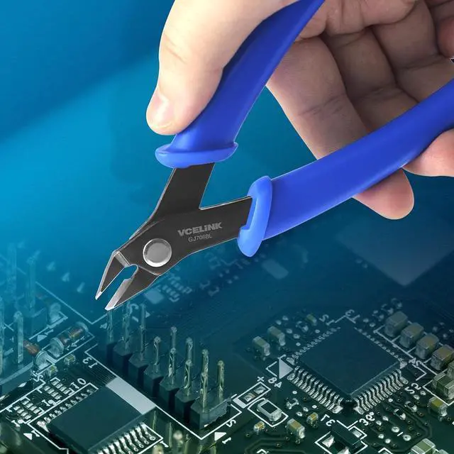 Alt view image 7 of 7 - KEHIPI Small Wire Cutter Spring-loaded GJ706BL, Precision Flush Cutter Pliers Diagonal Cutters for Electronics, Jewelry Making, Model Craft and 3D Printer, 5-Inch