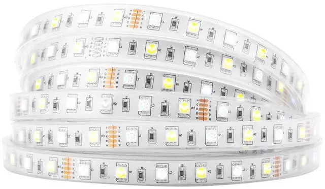 Main image of KEHIPI 5050 RGBW RGB+Cool White(6000K-7000K) 150RGB+150White LED Tape Light 5m 16.4ft 60LED/m Multi-Colored IP67 12mm Width FPCB DC12V for Bedroom Home Decoration(No Adapter or Controller)