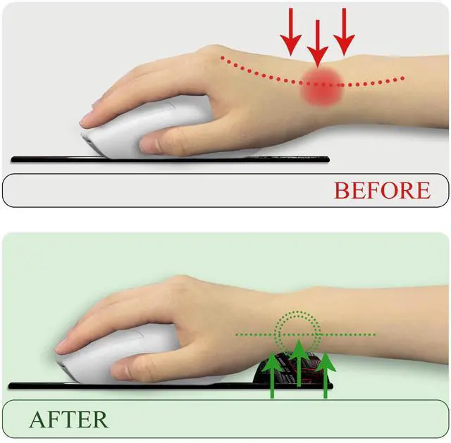 Alt view image 2 of 6 - KEHIPI Japanese Mouse Pad with Wrist Rest, Full Moon Ergonomic Mouse Pad Wrist Support with Non-Slip Pain Relief PU Base, Funny Computer Mousepad, Japanese Style Office Home Desk Accessories Decor