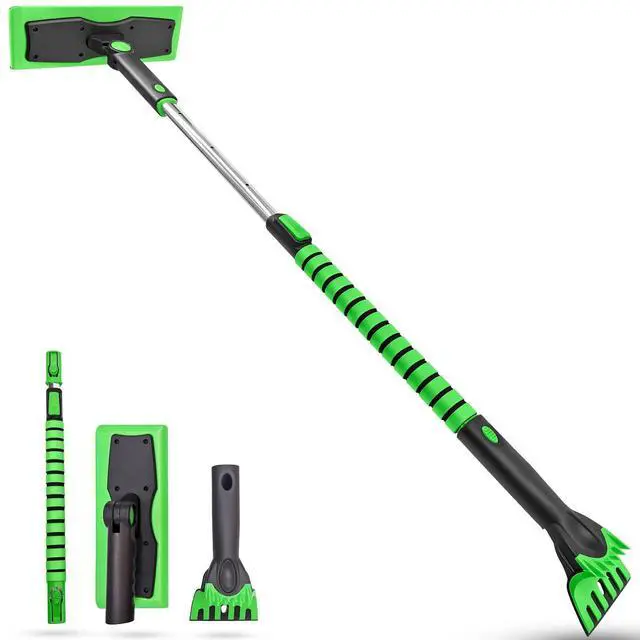 Main image of KEHIPI 50 Inch Snow Broom and Ice Scraper for Truck, Long Handle Extendable Snow Brush with Foam Grip, Snow Ice Removal for SUV Jeep RV Auto Vehicle Truck Window Windshield
