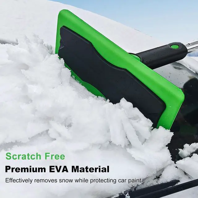 Alt view image 4 of 7 - KEHIPI 50 Inch Snow Broom and Ice Scraper for Truck, Long Handle Extendable Snow Brush with Foam Grip, Snow Ice Removal for SUV Jeep RV Auto Vehicle Truck Window Windshield