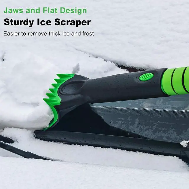 Alt view image 5 of 7 - KEHIPI 50 Inch Snow Broom and Ice Scraper for Truck, Long Handle Extendable Snow Brush with Foam Grip, Snow Ice Removal for SUV Jeep RV Auto Vehicle Truck Window Windshield