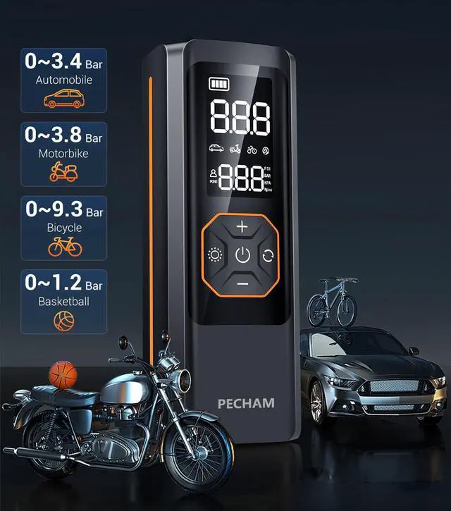 Alt view image 5 of 7 - KEHIPI Tire Inflator Portable Air Compressor,USB 5V 20000mAh Battery 160PSI Cordless Tire Pump Electric Air Pump for Car Tires,Fits Car/Truck/Motorcycle/Balls/Bicycles