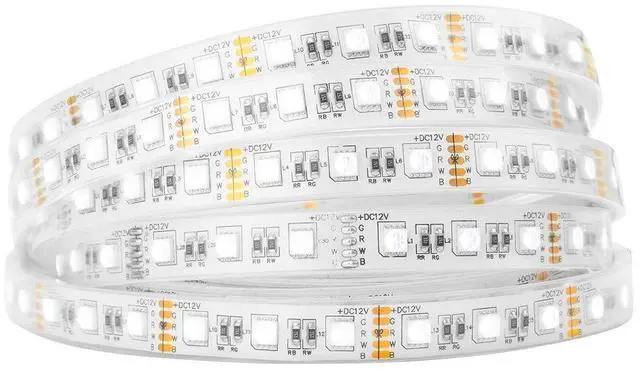 Main image of KEHIPI 5050 RGBW RGB+Cool White(6000K-7000K) 4 Colors in 1 LED Tape Light DC12V 5m 16.4ft 60LED/m Multi-Colored IP67 White 14mm PCB for Bedroom Kitchen Home Decoration(No Adapter or Controller)